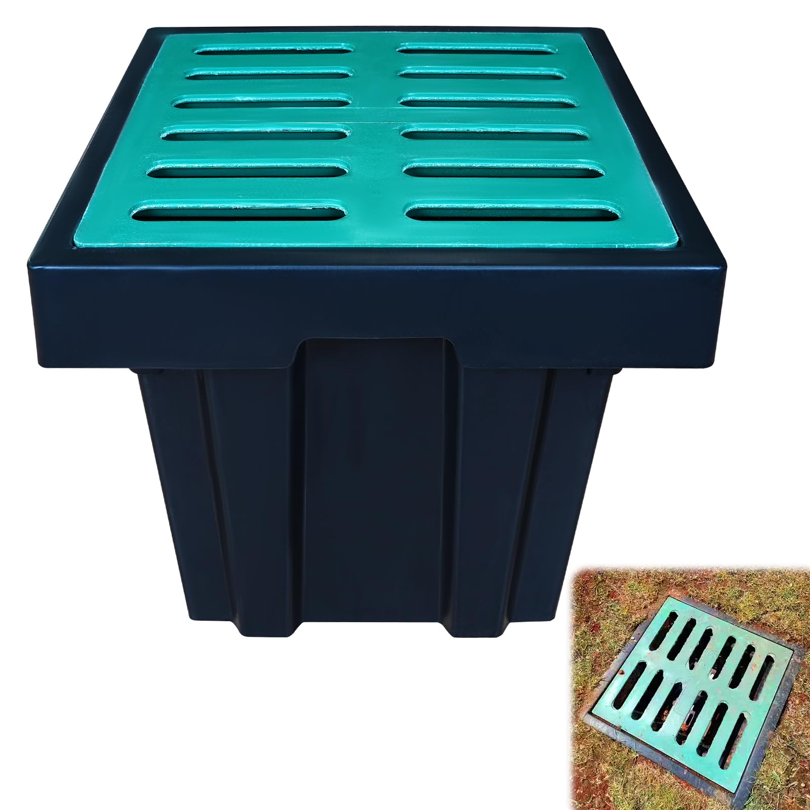 Catch Basin Drain Grate with Frame Thickness Drain Box with Strainer Not Predrilled