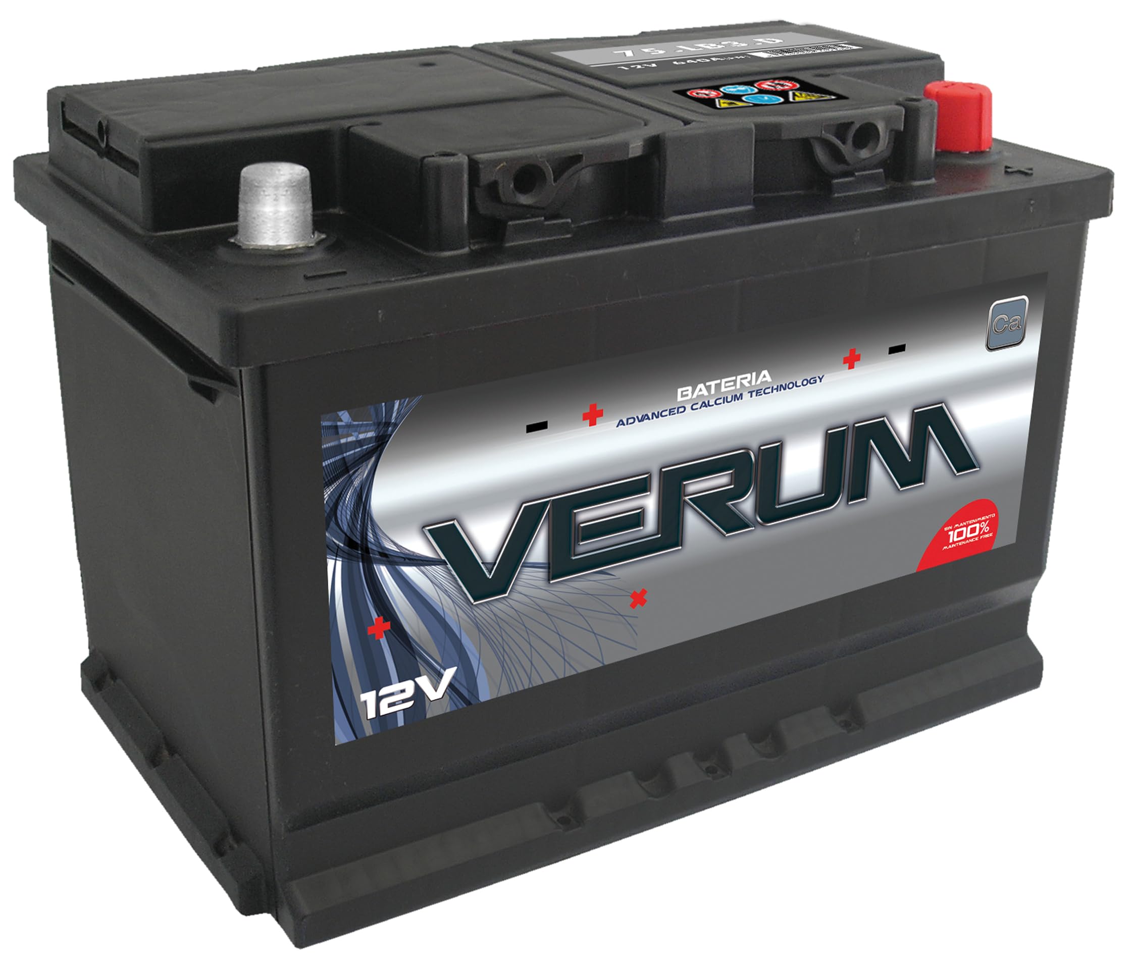 Batería de coche 76 Ah 700 Amp 24 Meses de Garantía. + 15% más de Potencia de Aranque. Fabricante Lider Europeo.