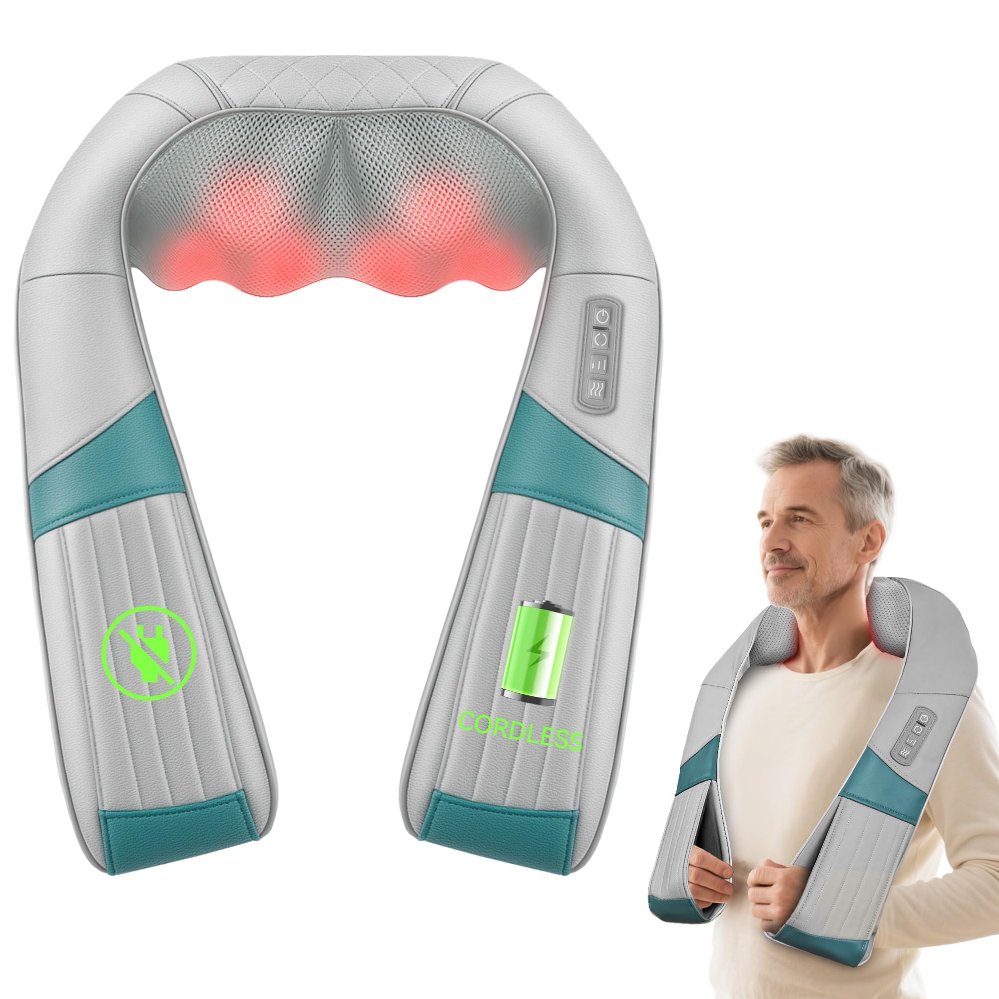 Amazon.com: Snailax Cordless Neck Massager with Heat, Rechargeable