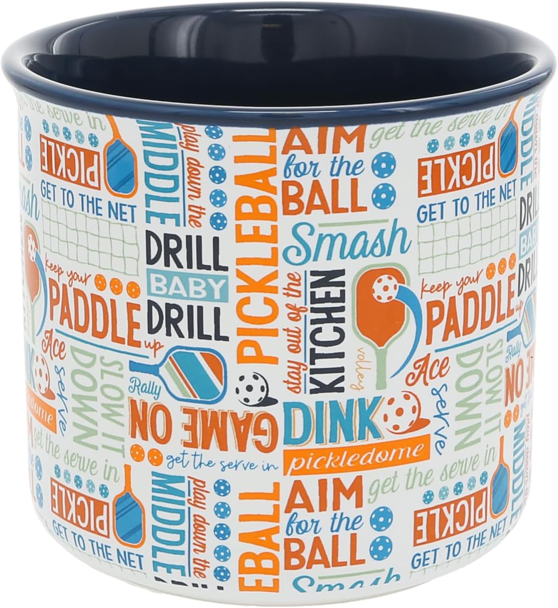 Pavilion Gift Company - Pickleball Word Splash - 18 oz Tea Cup Mug Sport Funny Novelty Gift - Image 6