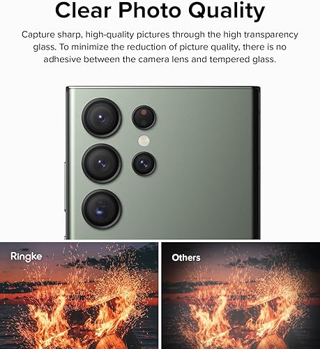 Miniatura 8 de Ringke Fusion - Funda compatible con Samsung Galaxy S23 Ultra [transparente mate] + marco de lente de cámara de vidrio compatible con Samsung Galaxy