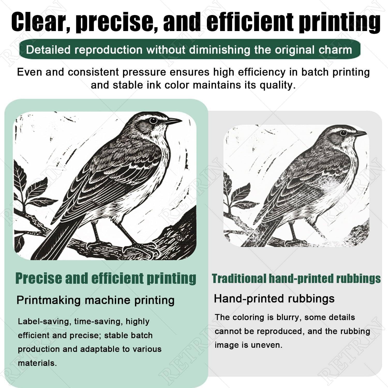Pressa per incisione manuale, stampa da tavolo, design portatile, 30 x 17 cm, per progetti fai da te, spazi di lavoro domestici, stampa Linocut Intaglio in rilievo, hobbisti e artisti studenti