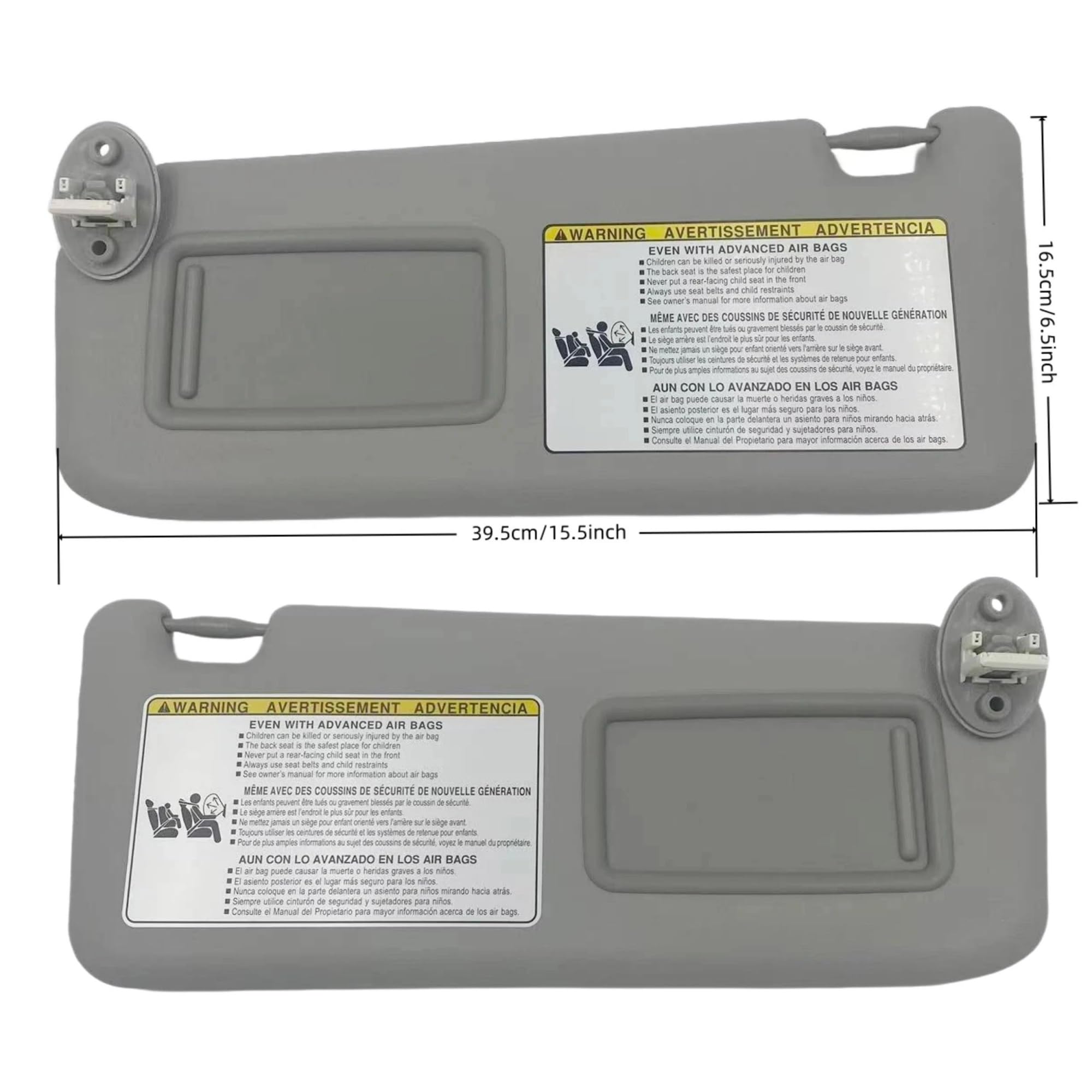 Tendine Parasole Auto Auto Visiera Parasole Per Toyota Per RAV4 2013-2018 Interni Sun Shield Bordo 74310-42593-B1 74320-42595-B1 Parasole Parabrezza(Gray 1 Pair)