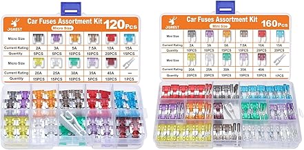 160 Mini fuses + 120 Micro Fuse (2 Ampere 3A 5A 7.5A 10A 15A 20A 25A 30A 35A 40A)