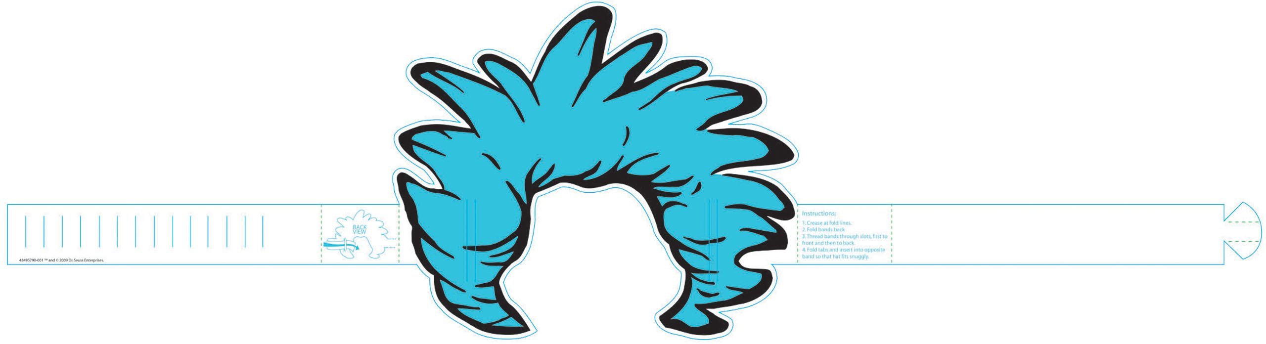 Eureka Dr. Seuss Cat in the Hat Adjustable Classroom Party Hat, 8''