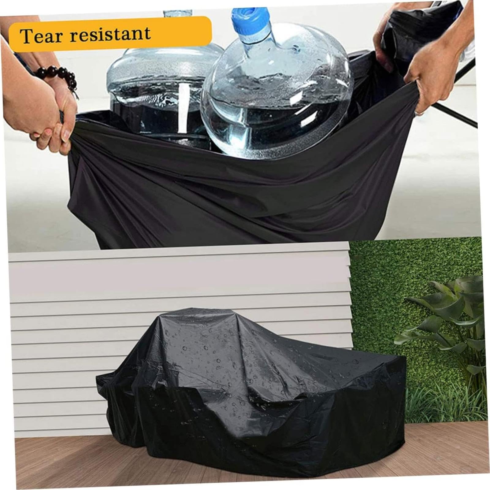 Piccola copertura quadrata per tavolo esterno impermeabile 120 x 80 x 60 cm/LxPxA Coperture per mobili da giardino 600D Anti-UV Set di mobili Copertura protettiva Antivento Anti-UV Rattan Divano Cover