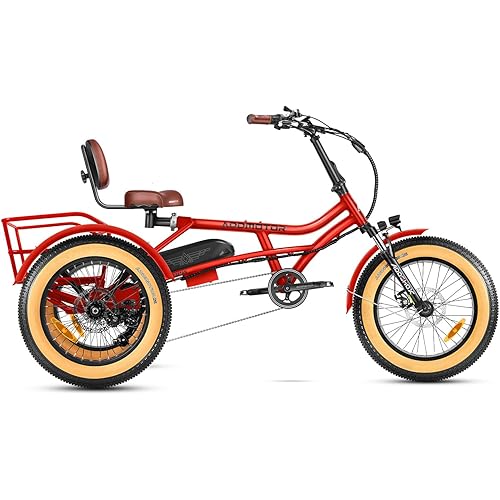 ADDMOTOR ARISETAN Electric Trike for Adults, 750W Rear Motor Electric Tricycle, 85MI 48V 20AH UL2849 Etrike, 380lbs, Semi-Recumbent Three Wheel Electric Bike for Seniors, Parking Brake & Differential