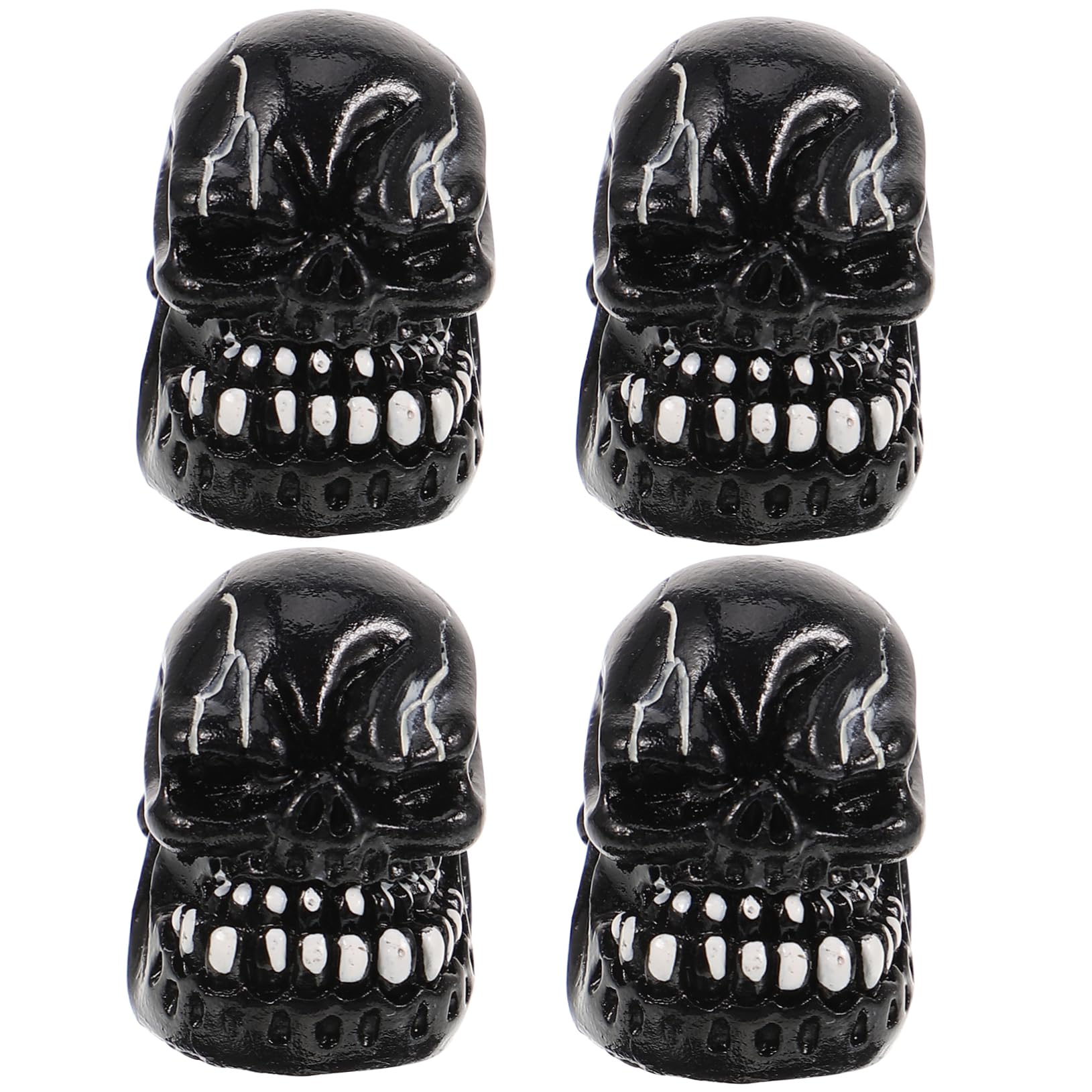 Happyyami Valve Caps for Car Tires Skeleton Decorative Tire Valves Caps 4pcs Reusable Spike Valve Stem Caps for Car Truck