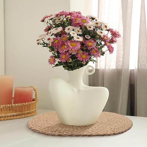 Miniatura 5 de Juego de 4 manteles individuales ovalados tejidos de yute, trenzados, resistentes al calor, manteles individuales con sonido, manteles individuales