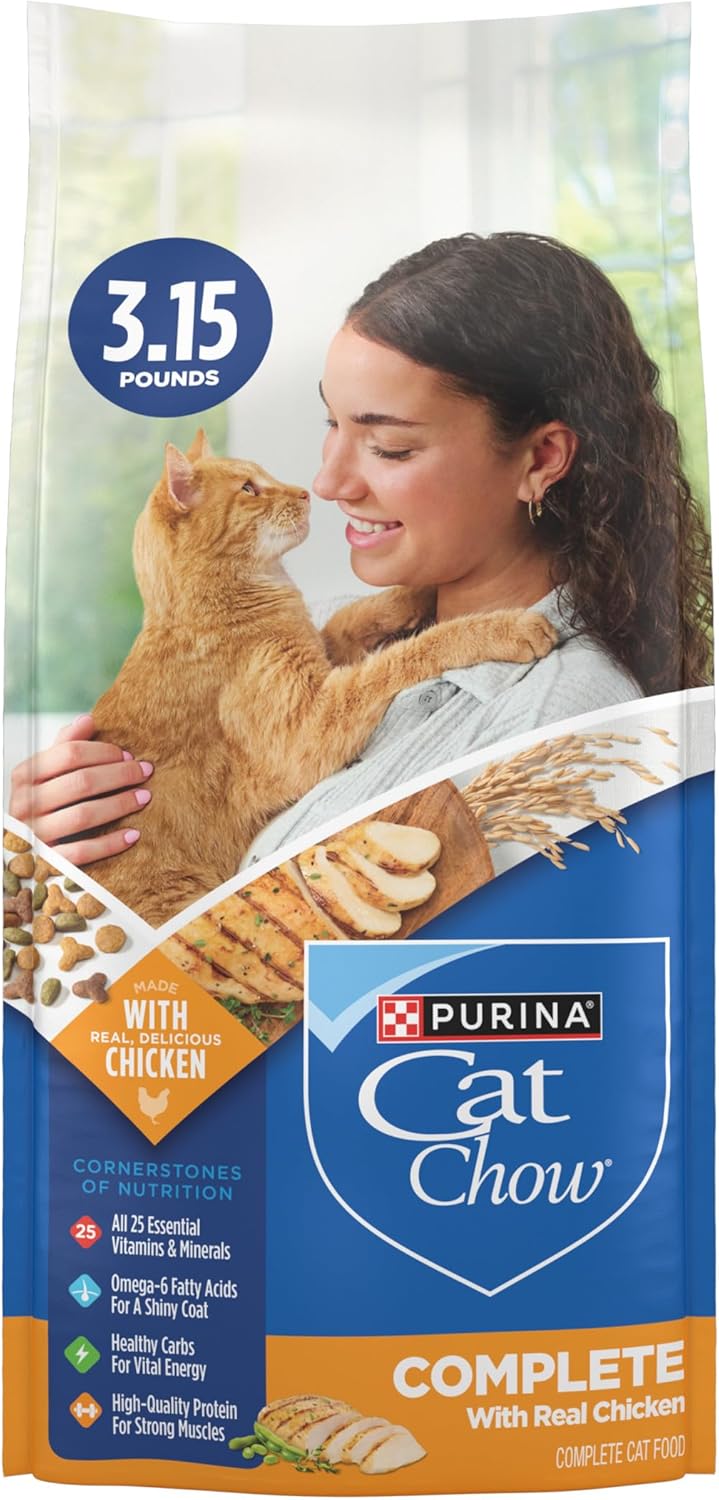 Purina Cat Chow Complete High Protein Dry Cat Food With Real Chicken - (Pack of 4) 3.15 lb. Bags 3.15 Pound (Pack of 4) - Image 1 of 14