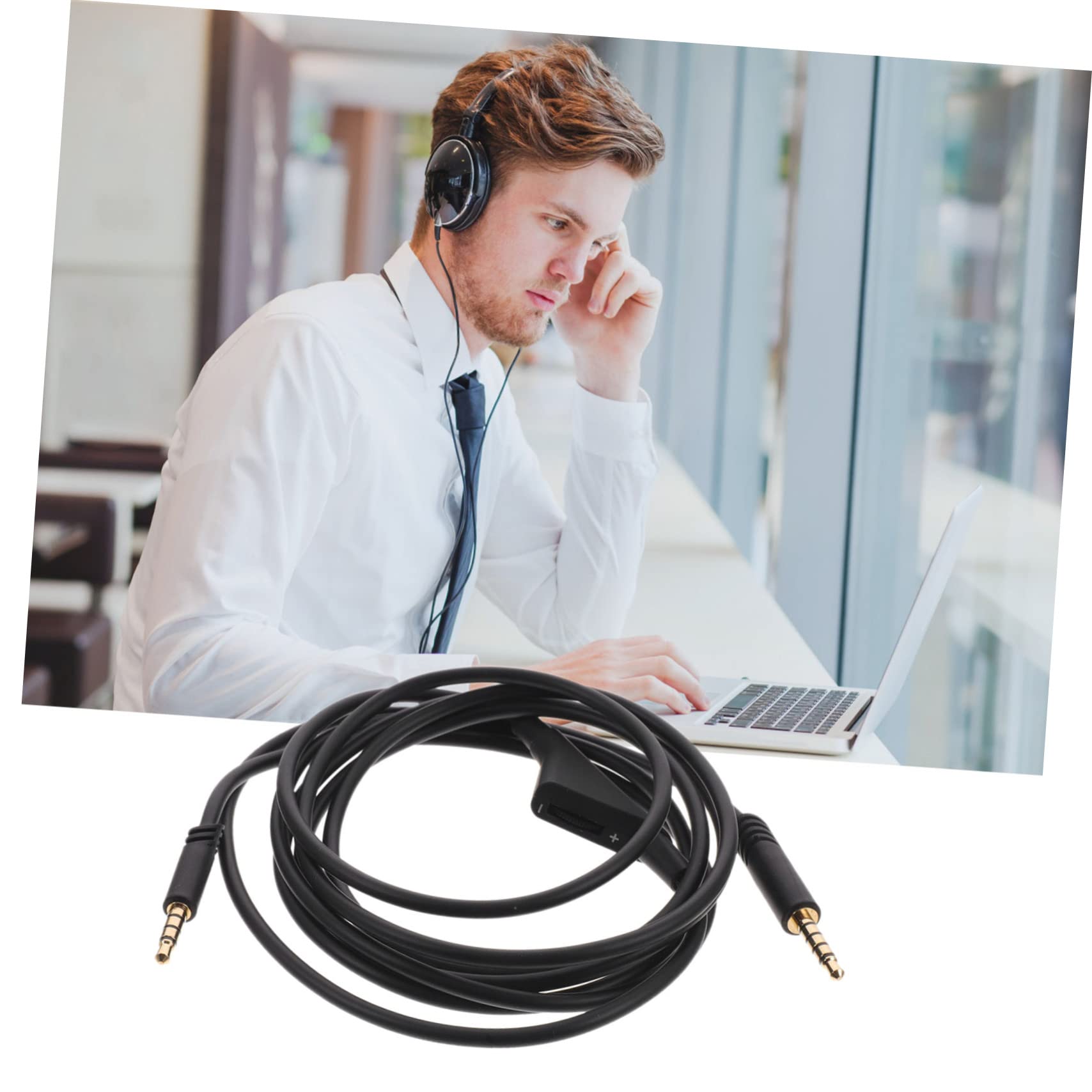 OSALADI 4pièces Câble Audio De Remplacement Pour Écouteurs Cordon Pratique Et Pour Expérience Audio Optimale Avec Prise Noire