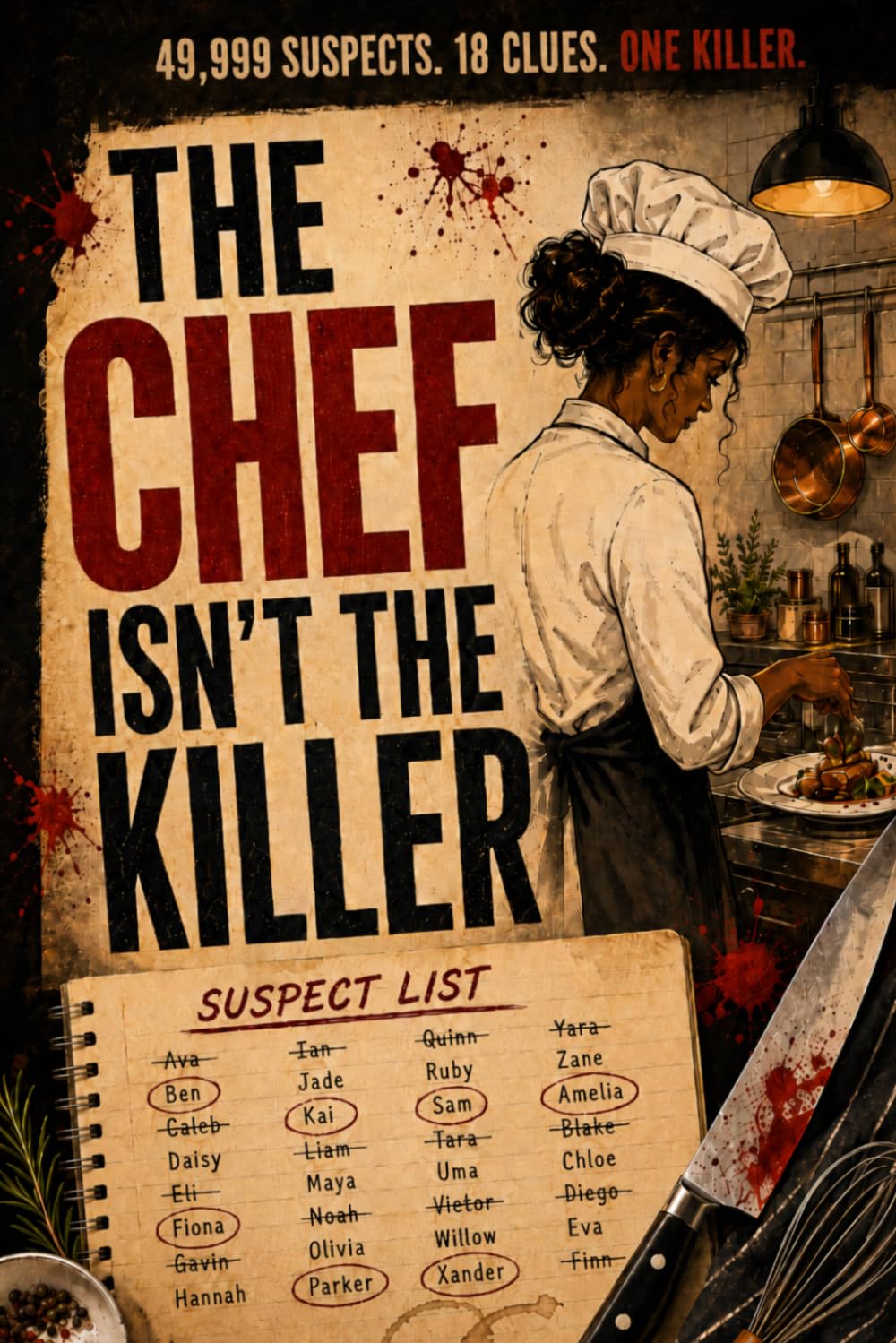 The Chef Isn't the Killer: 49,999 SUSPECT NAMES. 18 CLUES. ONE KILLER (Who Is The Killer?)