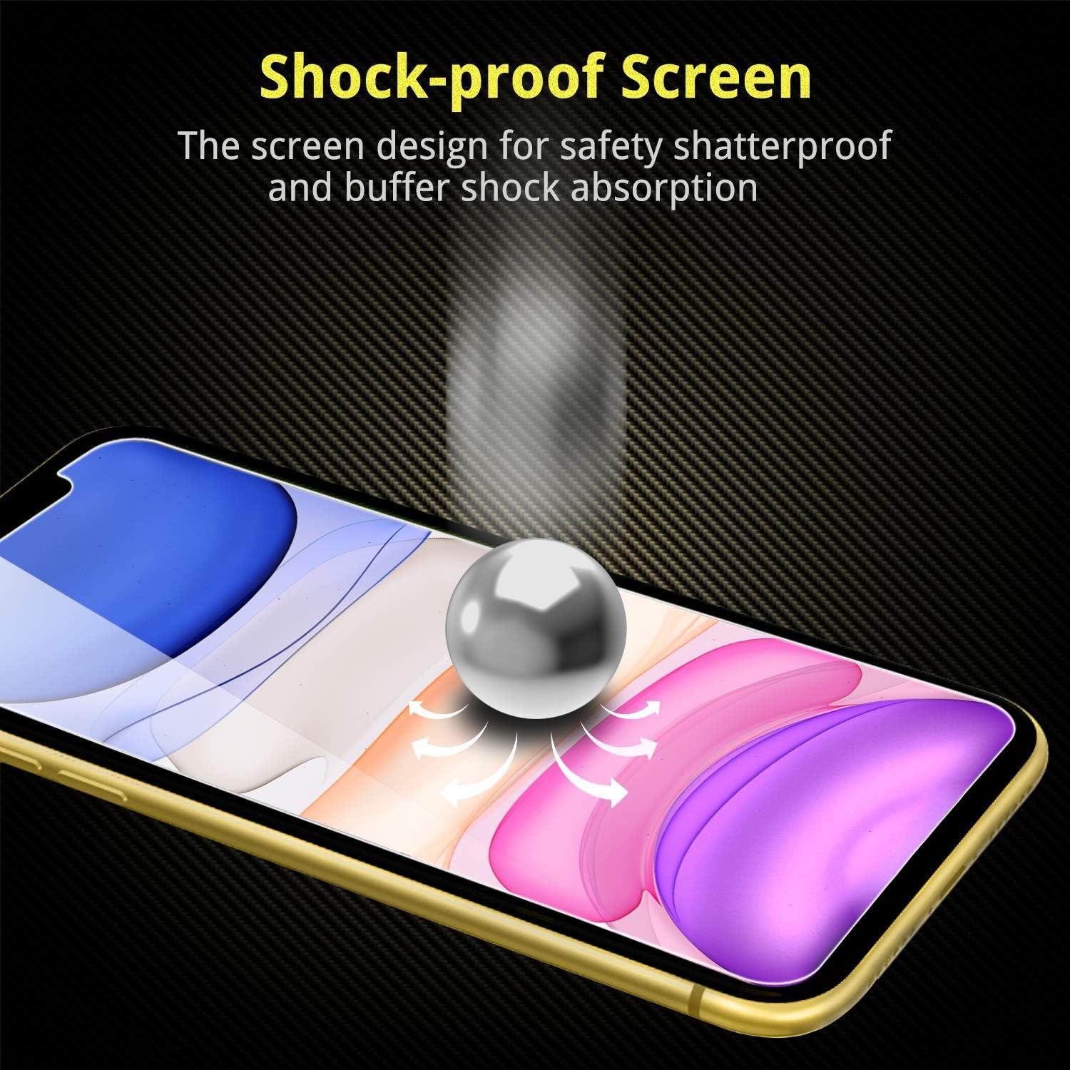 UNBREAKcable Screen Protector for iPhone 11/ iPhone XR 2 Pack], Tempered Glass 2.5D Double Defense Premium Tempered Glass for iPhone 11/ XR 6.1" with Easy Installation Kit Anti-Scratch, Anti-Fingerprint, Bubble Free and Case-Friendly] UBMU152