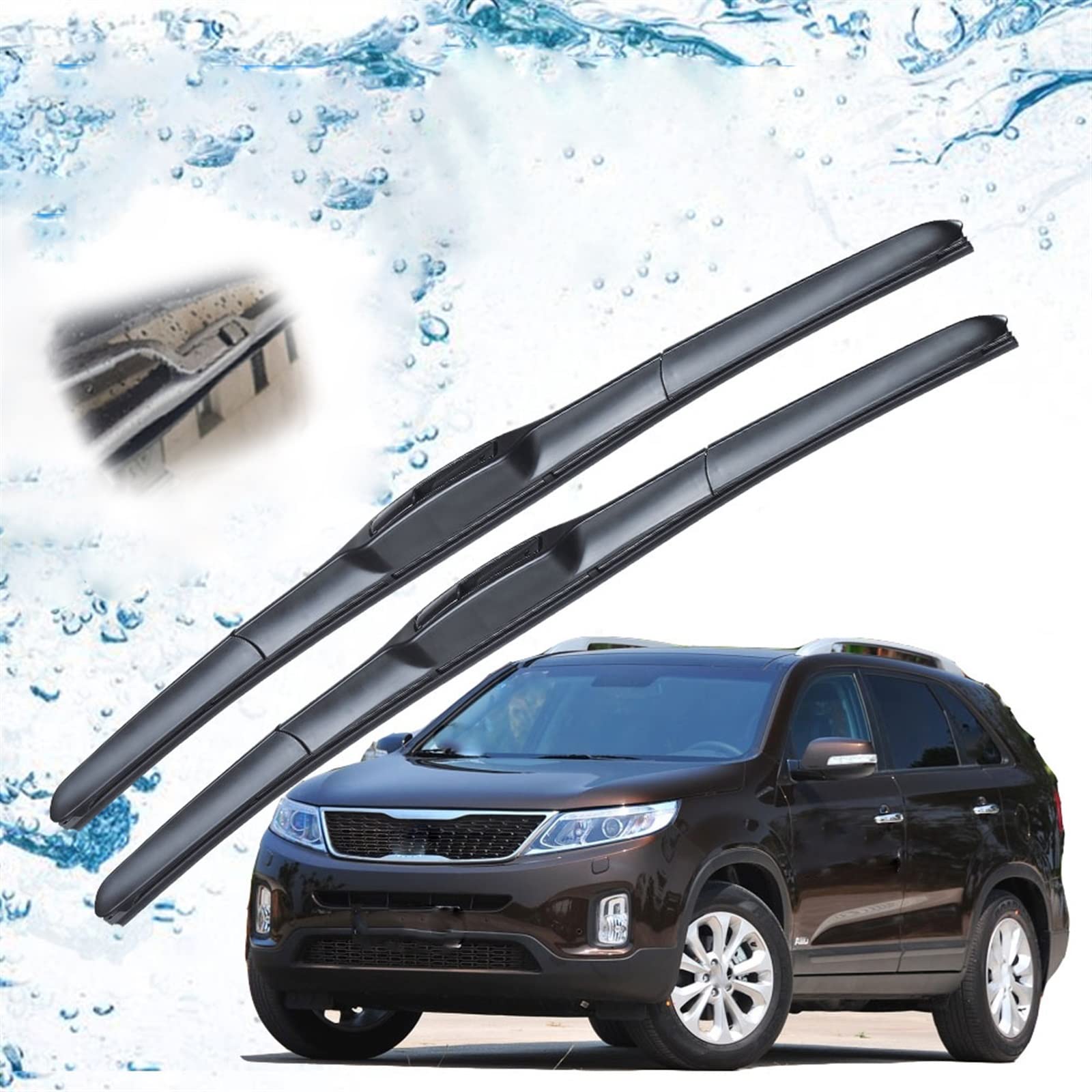 Essuie-glace Kia Sorento XM sans traces | Finis les bruits de pare-brise 24"+20"