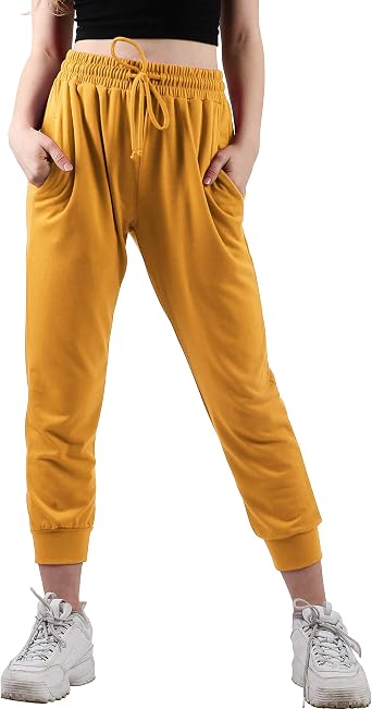 Ma Croix Womens Light Weight Drawstring Training Sport Jogger Pants French Terry Cotton Blend Casual Sweatpants