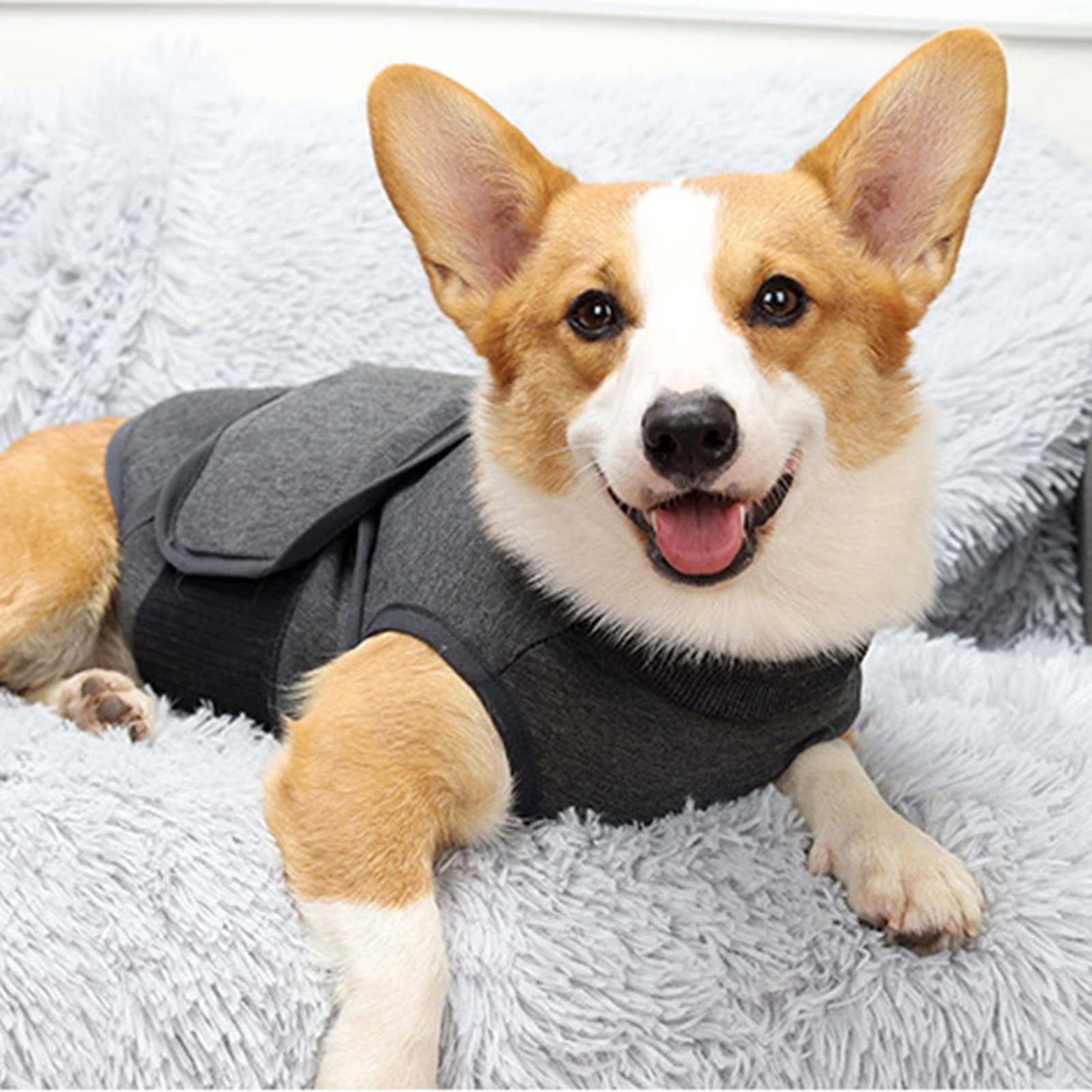 Calming Coat Dog Anxiety Relief Jacket, Breathable Comfort Wrap for Stress Relief, Gray - Image 4