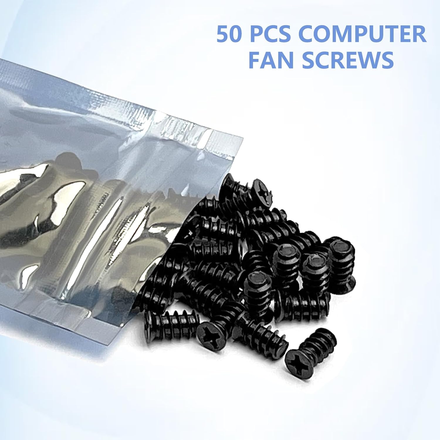 PC Fan Screws M5x10mm Computer Screws, for 60mm, 70mm, 80mm, 90mm, 92mm, 120mm, 140mm PC Case Screws, PC Screws (50 PCS)