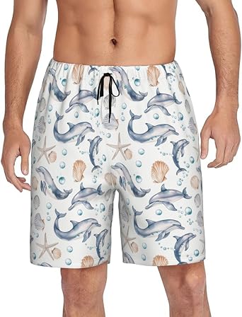 Pajama Shorts for Men, Mens Pajama Shorts Sleep Pjs Bottoms Short S-4XL