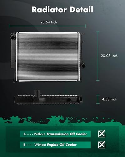 Vista 462 de SCITOO Reemplazo completo del radiador de aluminio para 1993-1998 para Toyota para T100 2.7L 3.0L 3.4L 2090 Radiador