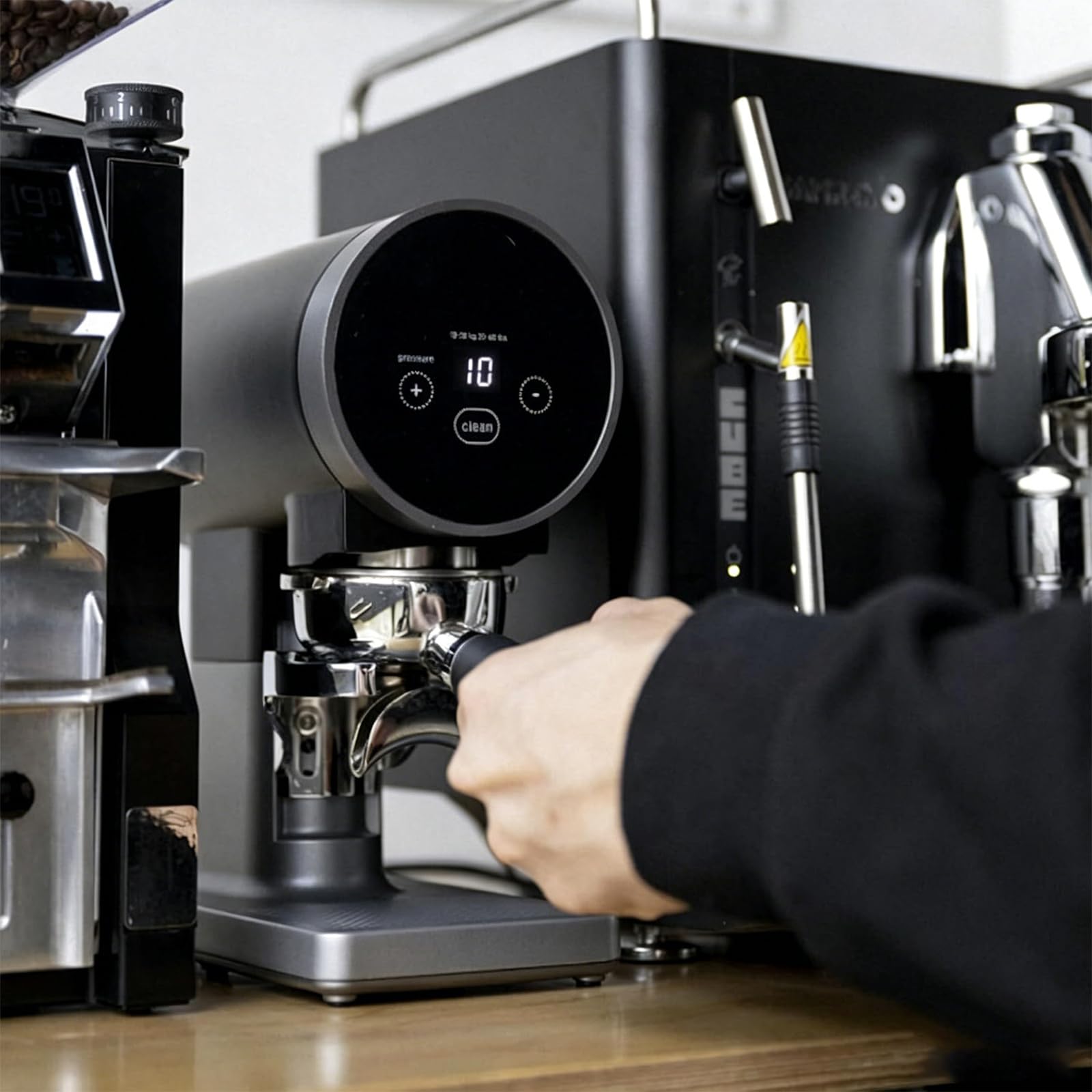 Pressino Elettronico Per Caffè, Pressino Automatico Per Espresso, Altezza Regolabile 58 Mm, Pressione Regolabile, Per Uso Domestico E Commerciale.