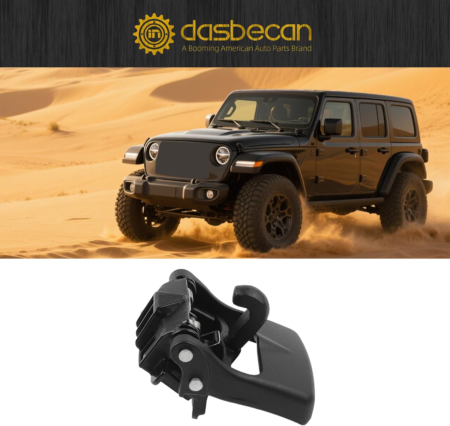 Dasbecan Folding Top Latch Compatible with Jeep Wrangler JL 2018-2024 Gladiator 2020-2024 OE# 68391566AB 68391566AA Hardtop Roof Removal Switch Replacement