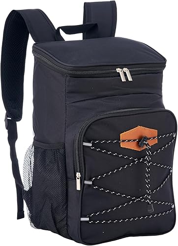 Miniatura 7 de Mochila enfriadora de 30 latas a prueba de fugas, bolsa de viaje ligera para acampar para hombres con compartimento aislante para mujeres