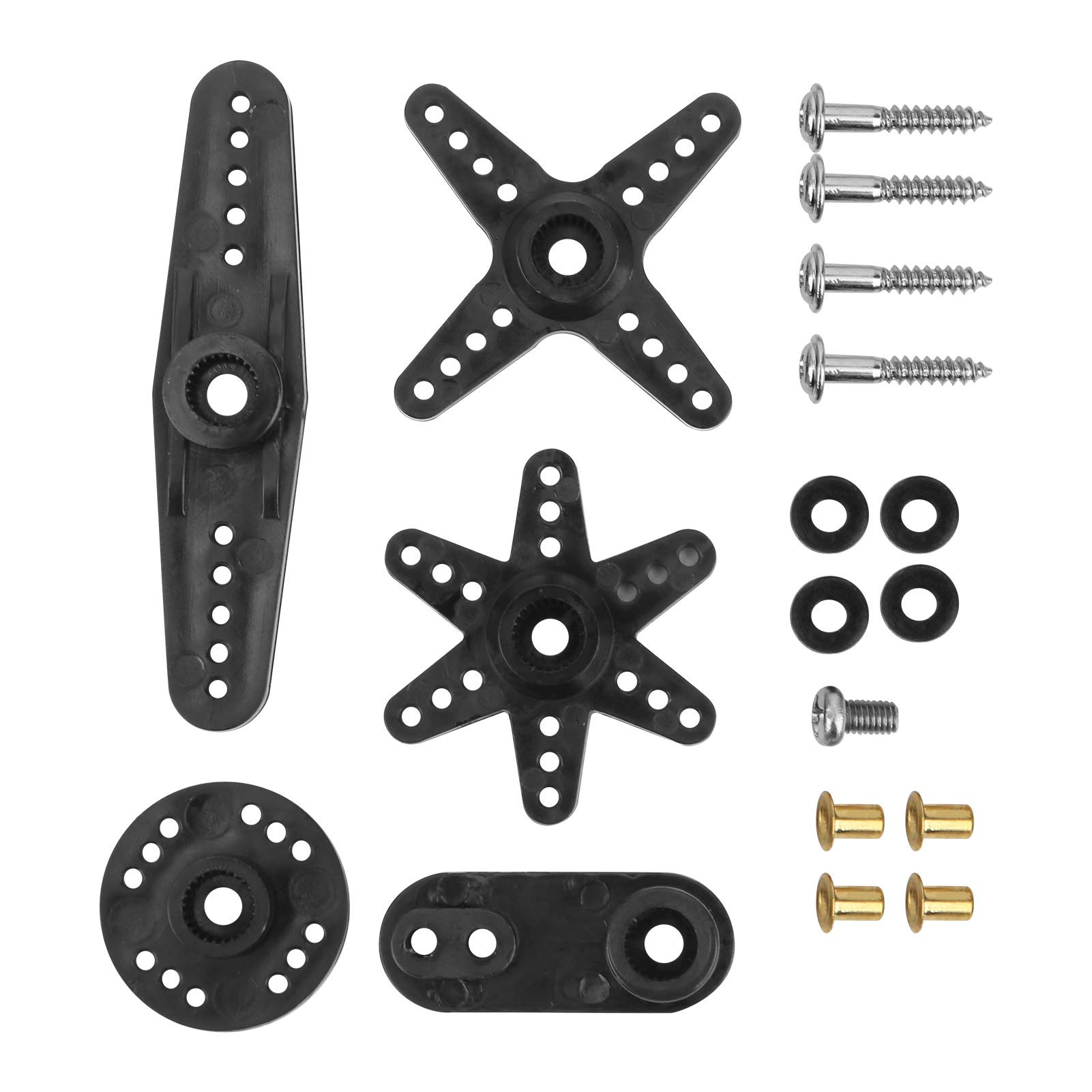 SURPASS - Servo digitale HOBBY S0600M con ingranaggi in metallo da 6 kg, servo per auto RC a coppia elevata, servo per barca ad ala fissa impermeabile con 5 bracci servo,