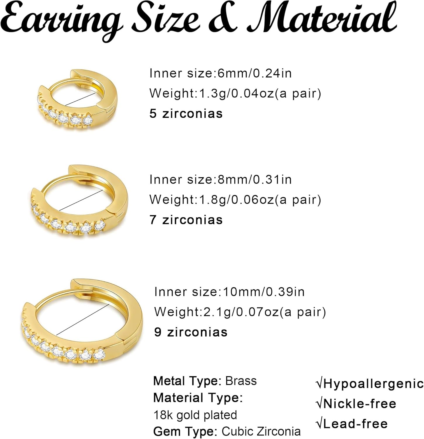 Gold/Silver Dangle Earrings, Hoop Earrings, Chunky Gold Earrings, Hypoallergenic Gold Hoops Earrings for Women,Cute jewelry - Image 5