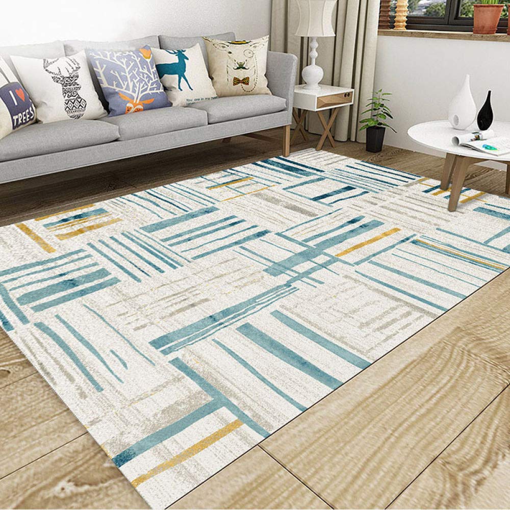 Tapis de sol lavable pour salon familial moderne et facile à entretenir