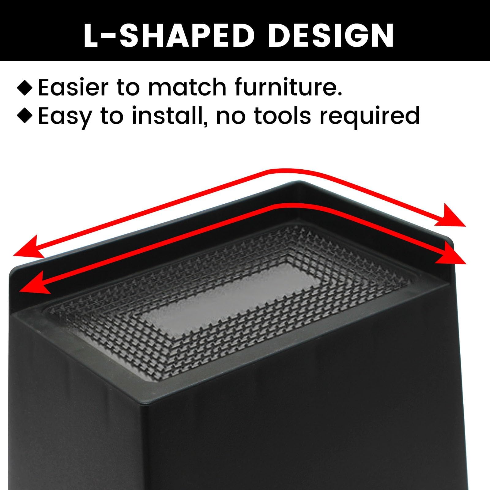 MYMULIKE Rialzi per letto da 7,6 cm, resistenti per mobili, fino a 2721,6 kg, per divano, scrivania, divano, tavolo, libreria (nero, 3-4 pezzi)