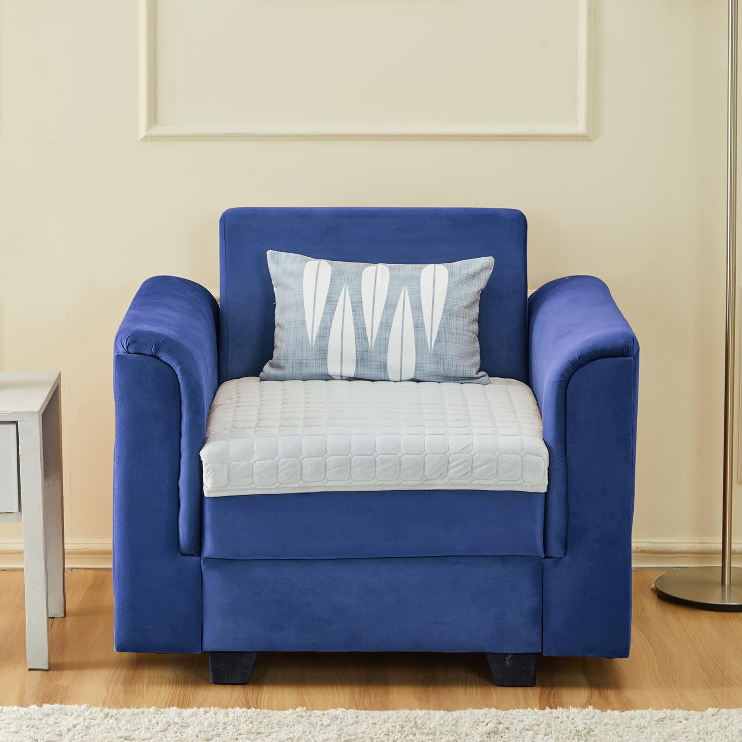 Amazon Basics – Flannel (Polyester) Quilted Make Your Own Sofa Cover |70cm x 70cm| Microfiber Sofa Slipcover | 350 GSM (1 Seater)-image-19