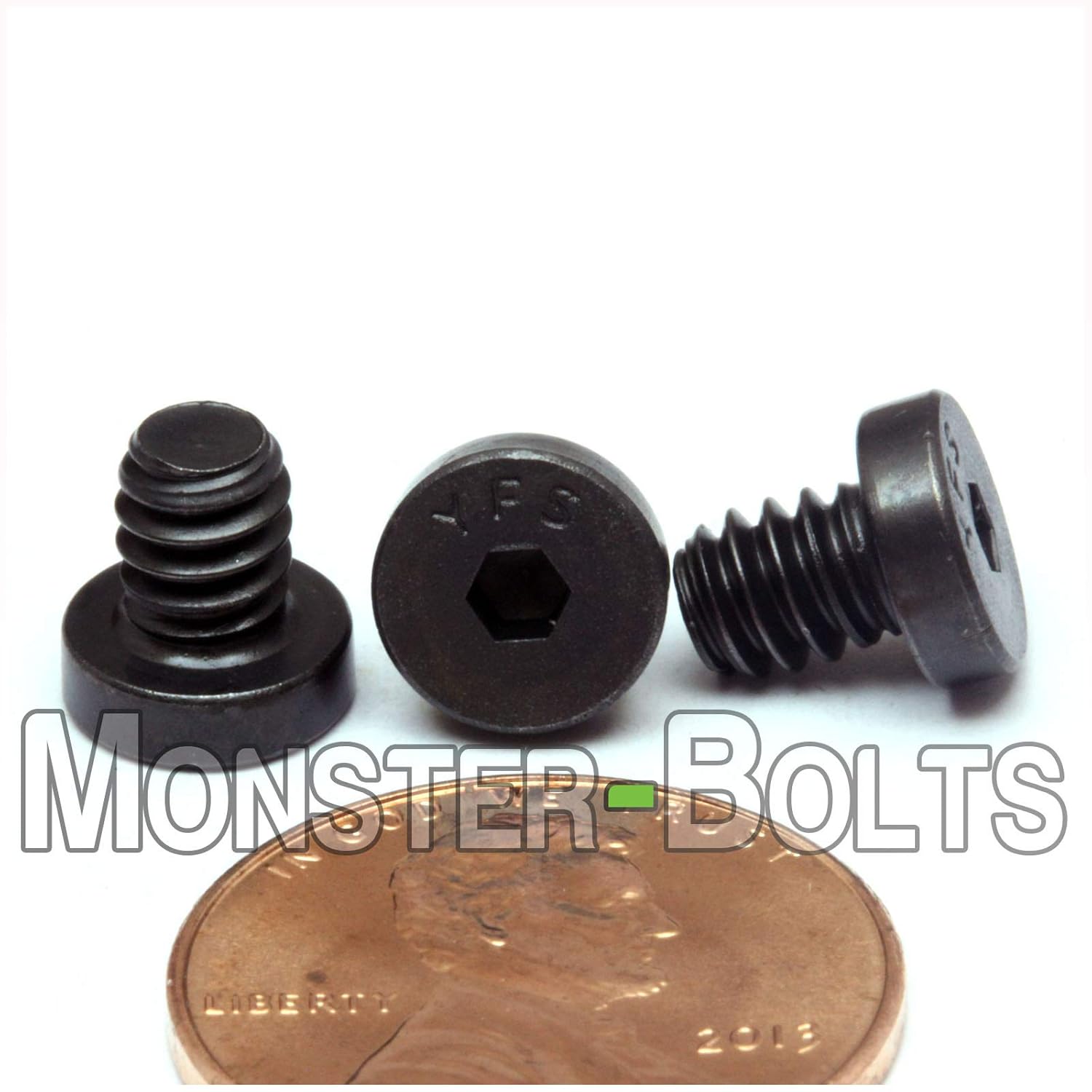 MonsterBolts - #10-24 x 1/4" Low Head Socket Screws, Alloy Steel, Black Oxide, 50 Pack