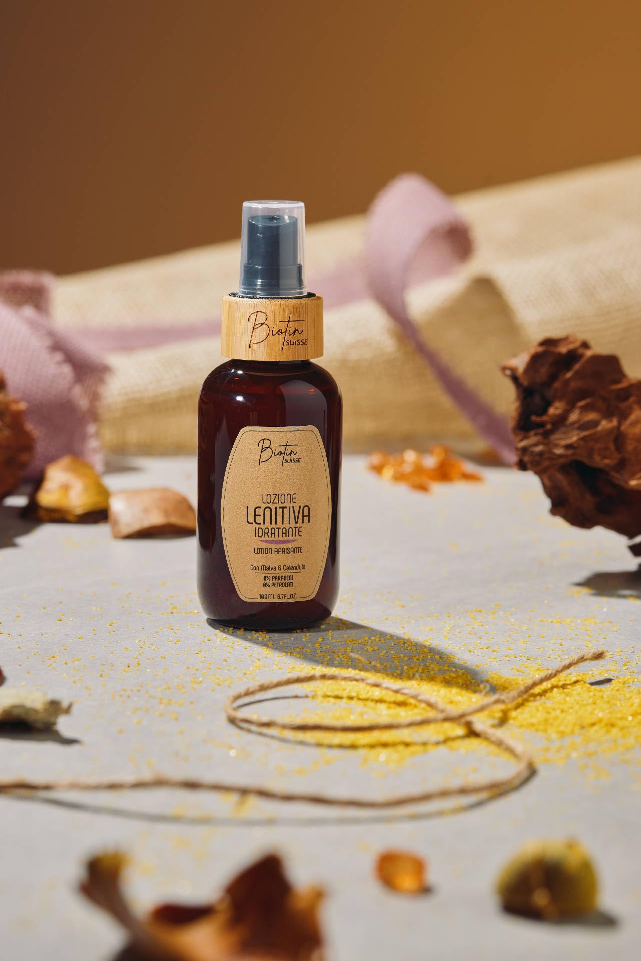 Lozione Lenitiva Idratante | Con Malva, Calendula e Biotina | Tonico concentrato per cute sensibile, ideale prima e dopo tinta e decolorazione | 100ml