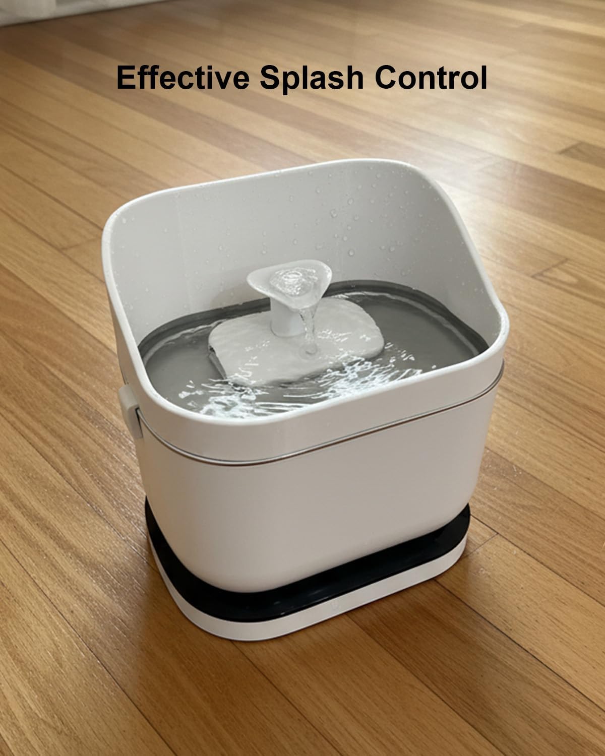 Cat Water Fountain Splash Guard Compatible with PETLIBRO DockStream – Fits Stainless Steel Basin, Prevents Spills and Keeps Floors Dry, Easy to Clean