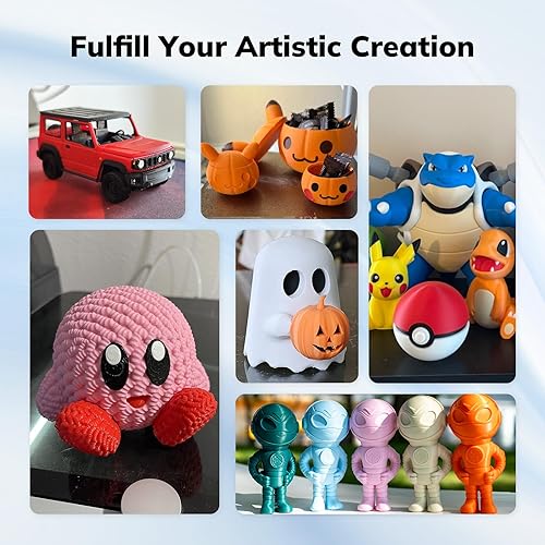 Miniatura 6 de AMOLEN Filamento PLA para impresora 3D, filamento PLA de alta velocidad de 23.622 ins de 0.069 in, color carne, PLA, 2.2 libras, precisión