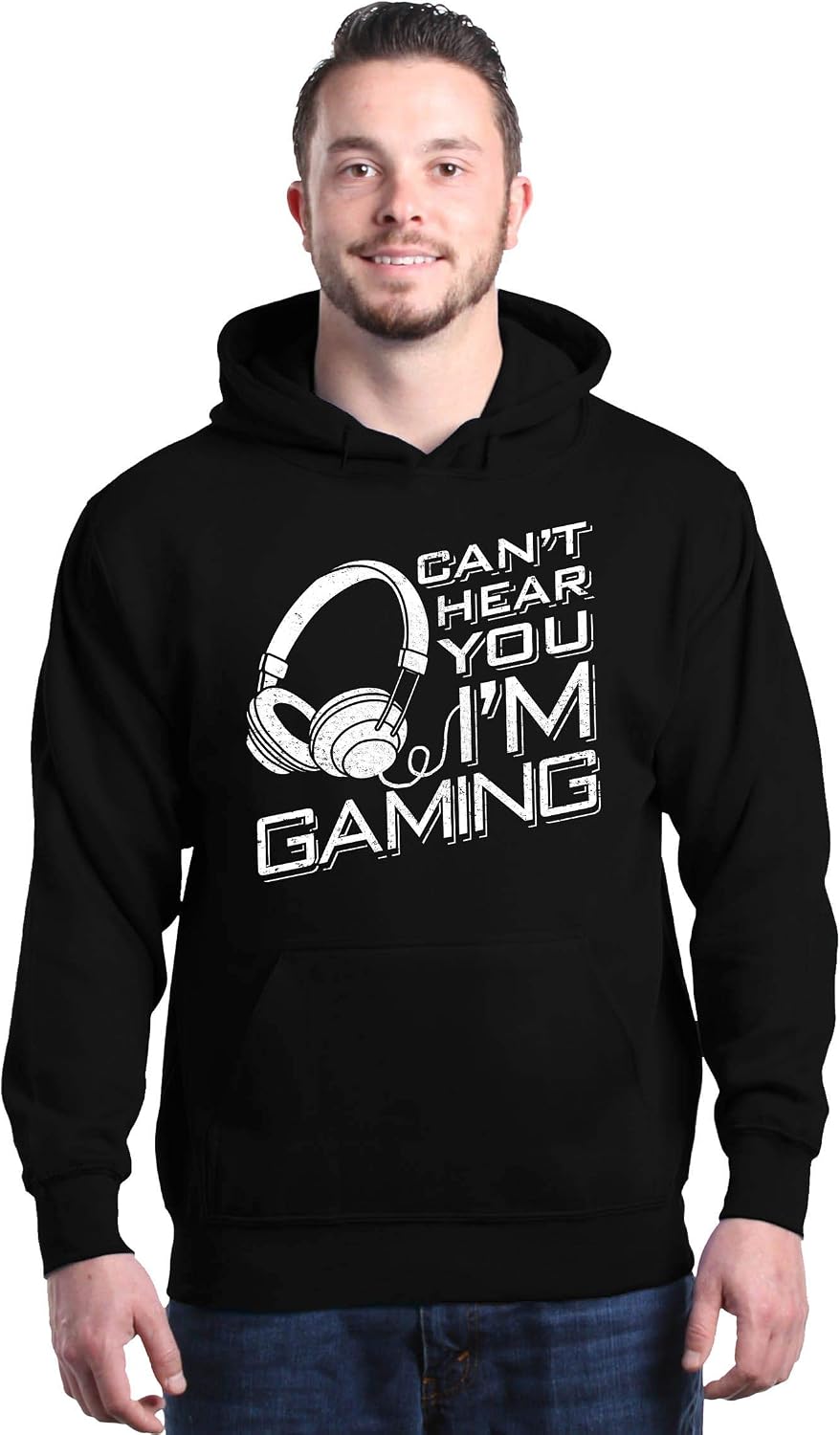 shop4ever Can’t Hear You I'm Gaming Gamer Hoodie Sweatshirts image 2