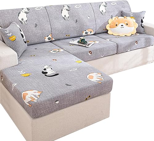 Funda de cojín elástica para sofá individual, funda universal para sofá de 1 cojín, protector suave de muebles antideslizante con parte inferior