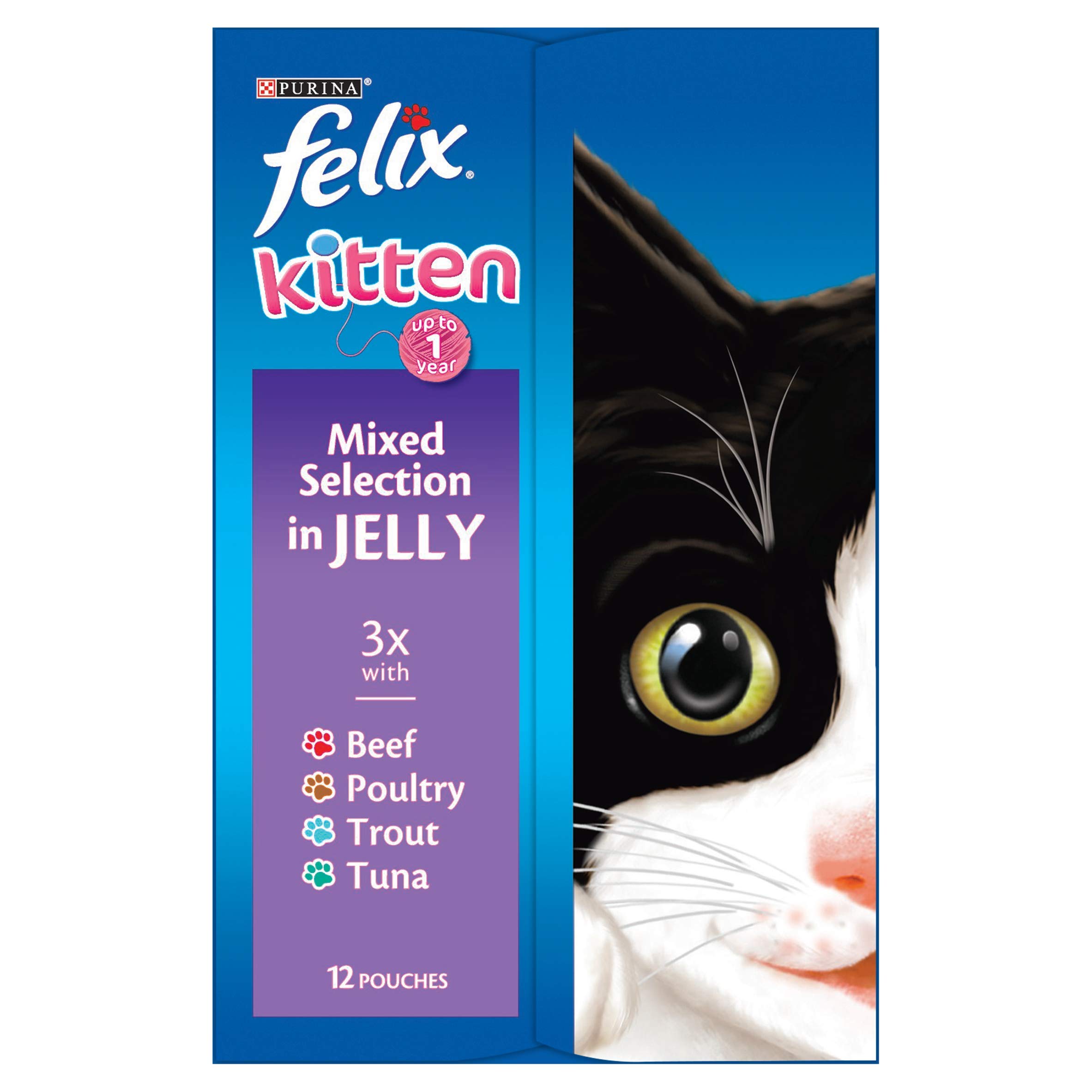 Felix Lot de 4 croquettes pour Chatons 12 x 100 g