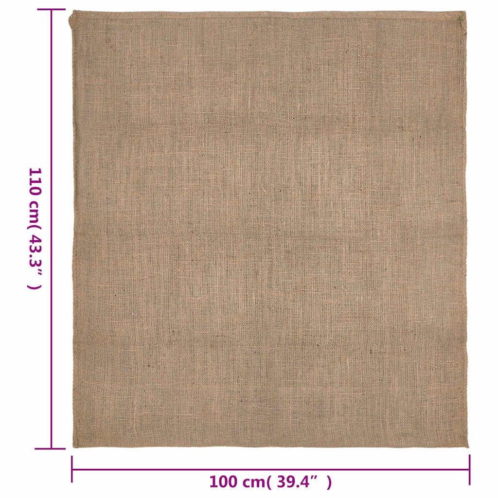 Worki jutowe 10 szt. 100 x 110 cm, wytrzymałe worki transportowe do przechowywania i jako ochrona przed zimą, do roślin, ogrodu i drewna kominkowego