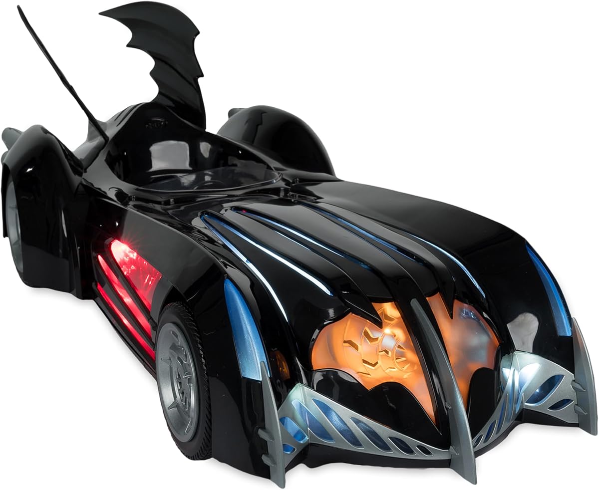 DC Multiverse Batmobile (Batman & Robin) 24.5in Long Vehicle with Lights and Sound | DC Multiverse Batman & Robin 7 Inch Scale Vehicle Figure - Batmobile Lights & Sound