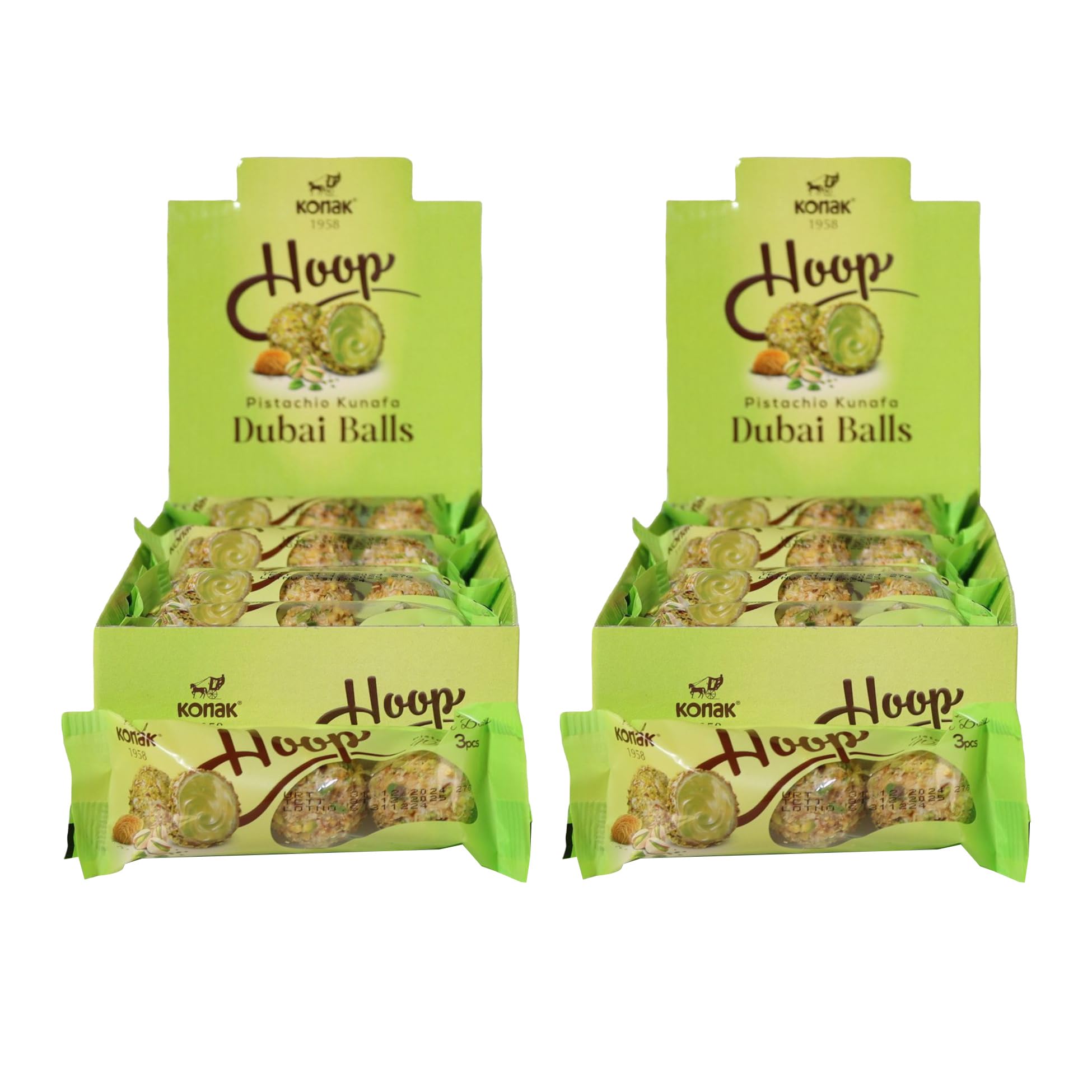 72 Dubai Chocolate balls - With Kunafe pistachio Delicious and concentrated pistachio flavor - perfect as a nice gift, office greeting, friends