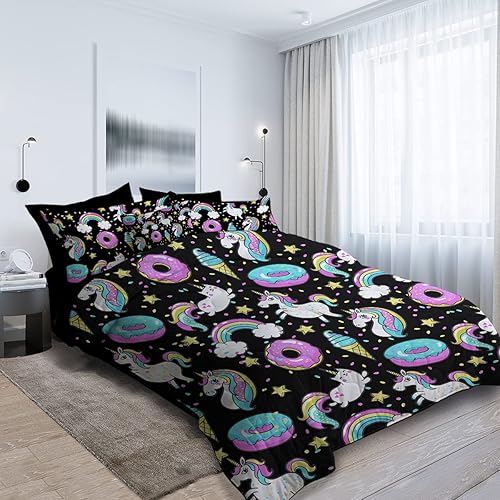 Miniatura 37 de Juego de cama individual de 8 piezas con edredón y sábanas en una bolsa para niños y niñas en una bolsa - Linda ropa de cama de animales de granja