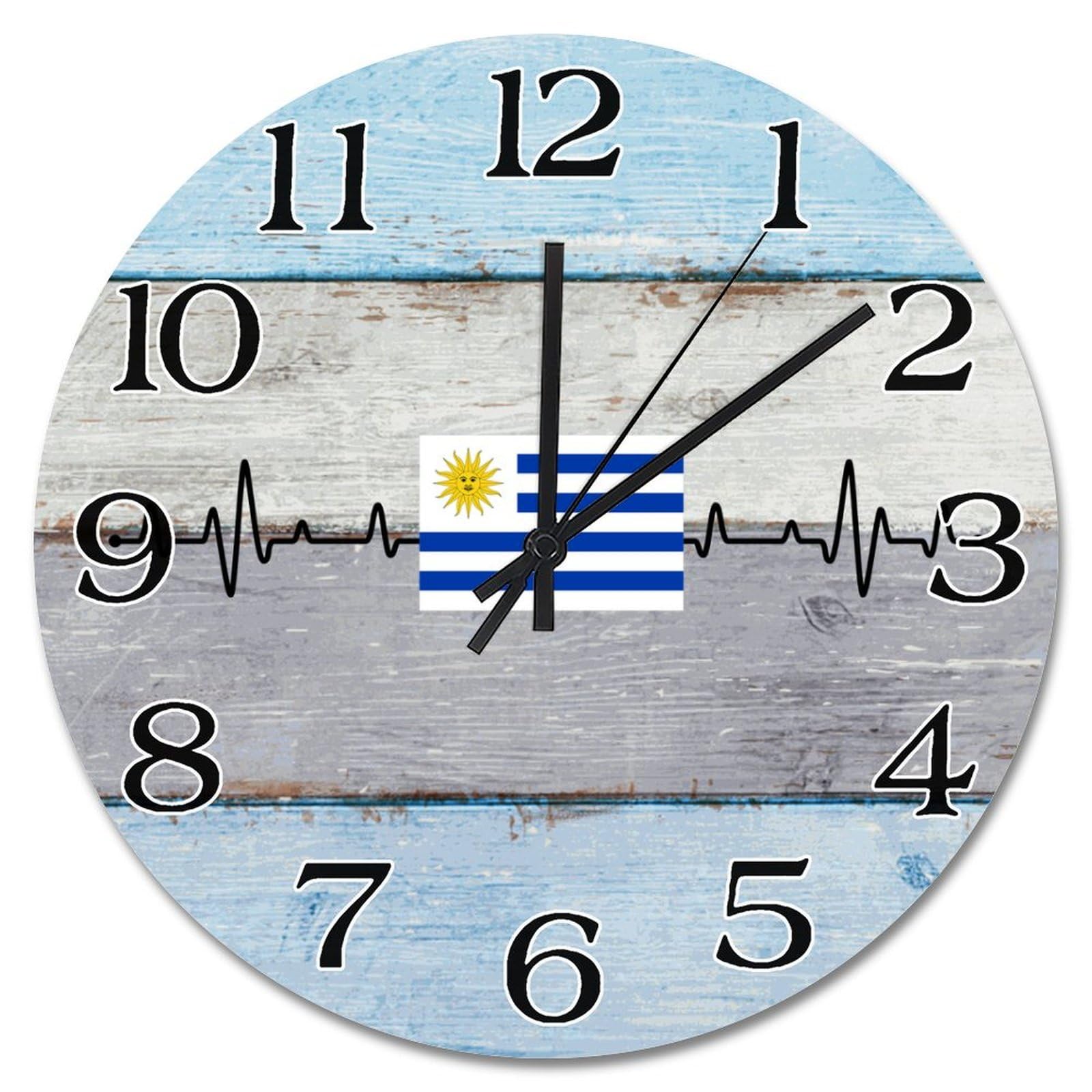 Horloge murale Uruguay style rustique chic 38 cm pour intérieur