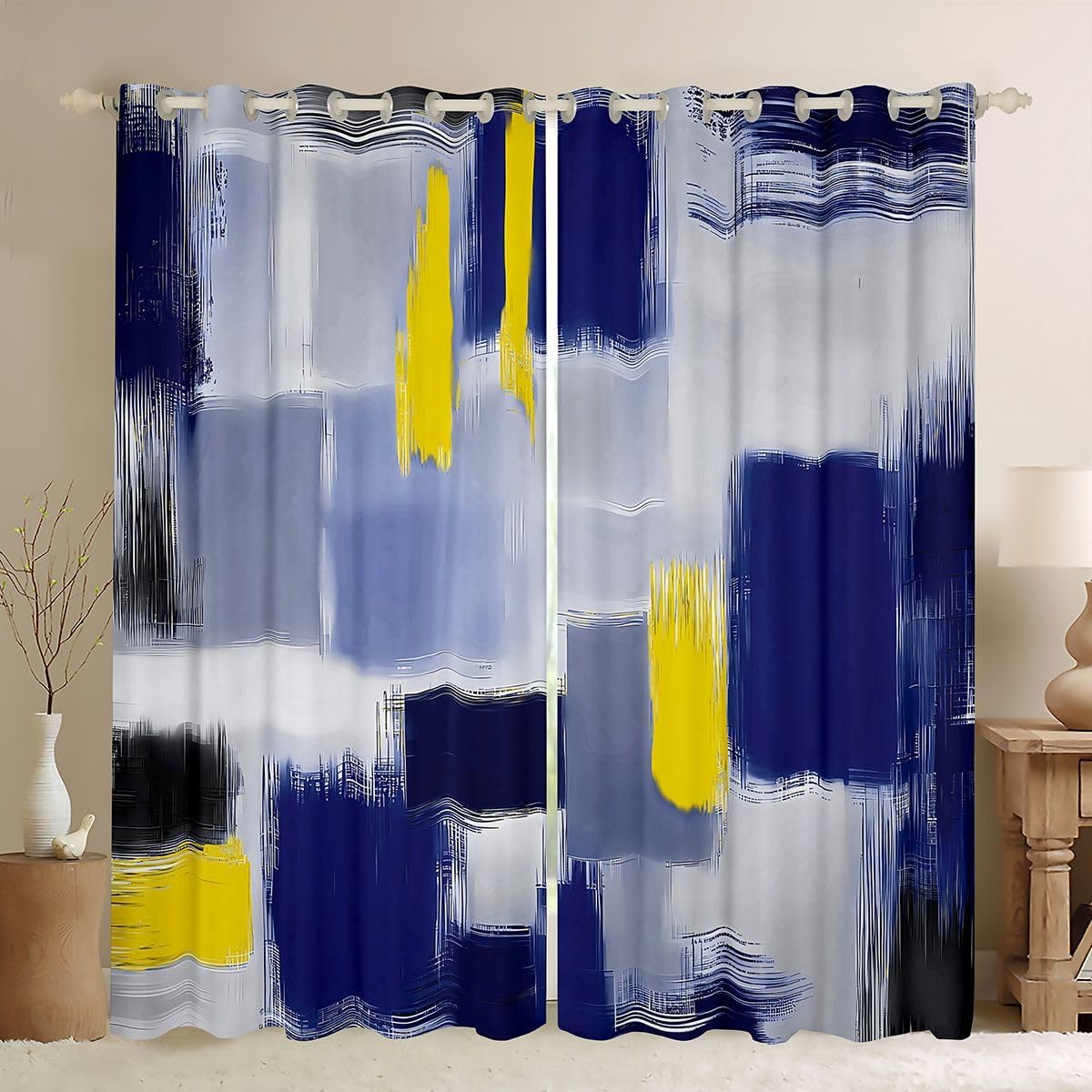 Feelyou Cute Bear Curtains for Bedroom Wild Animal Blackout Curtains Rustic Cabin Country Nature Wildlife Bear Darkening Drapes (2 Panels, 42 x 63 Inch) Brown Mountain Window Treatments