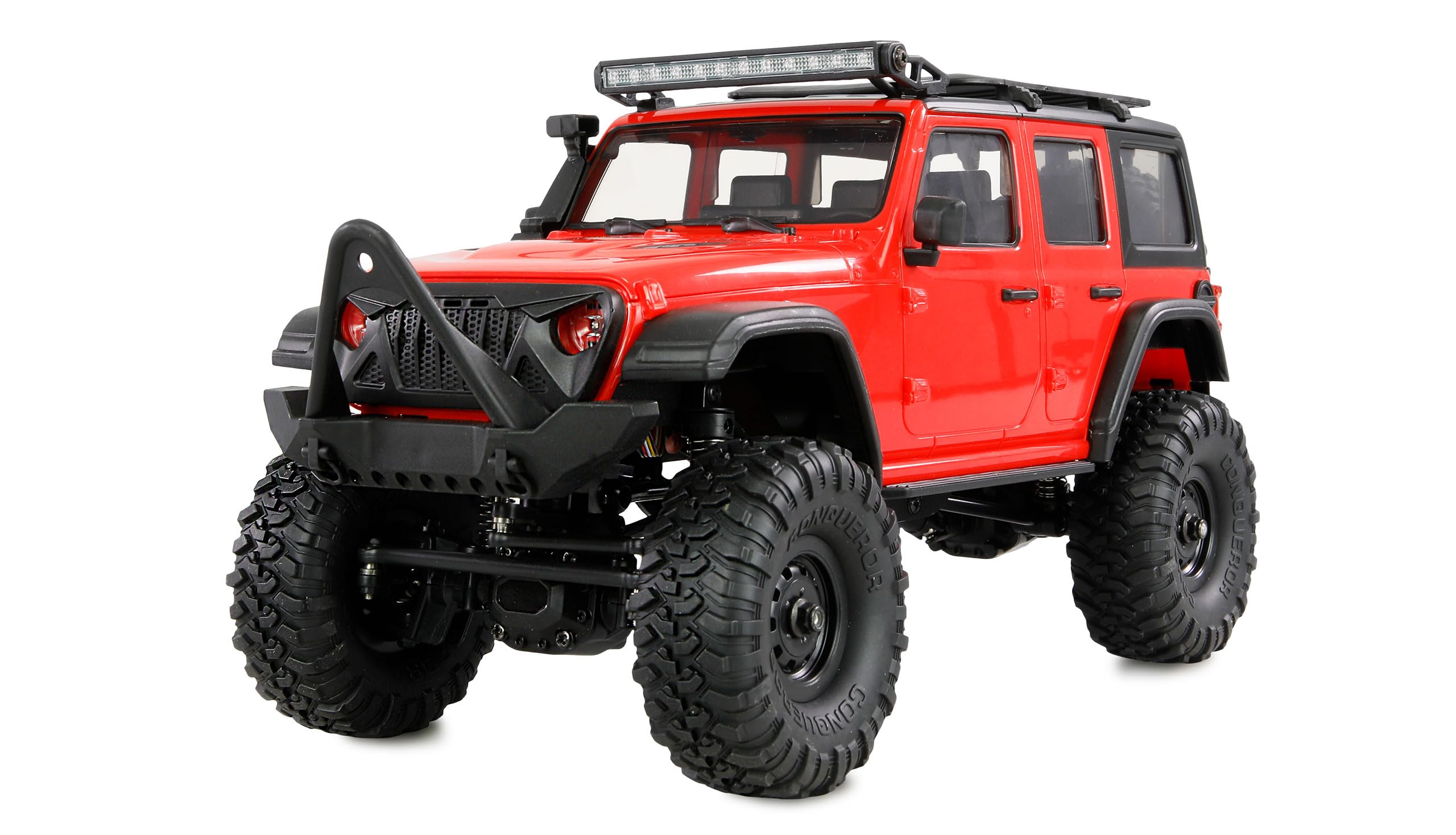 Amewi AMXRock Mini-Crosstrail Scale Crawler 4WD 1:16 RTR rot inkl. Fernsteuerung, Akku, Ladekabel