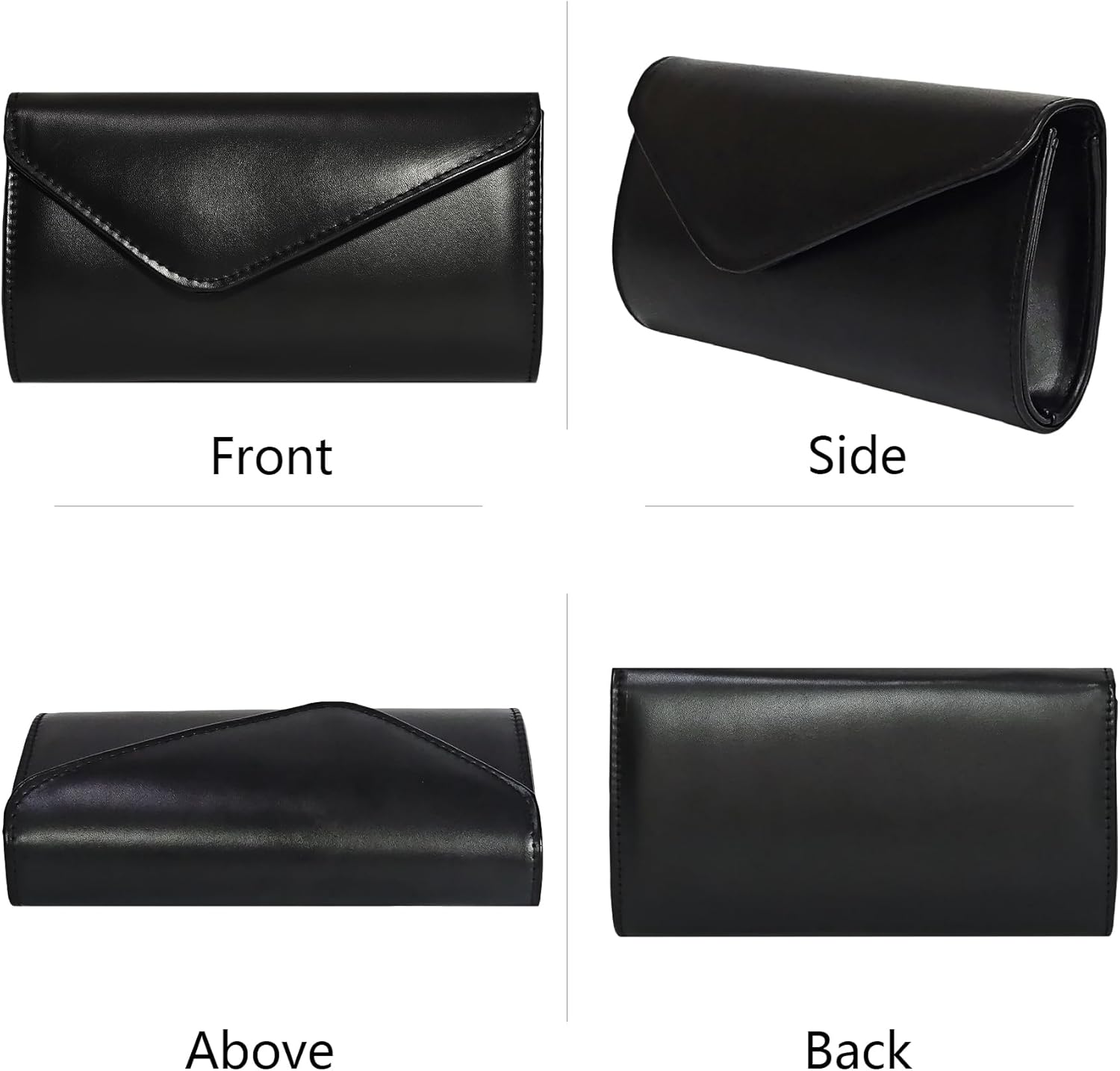 Clutch Purse for Women, Trendy Leather Envelope Evening Bags & Chain, Formal Wedding Cocktail Prom Party Handbags - Image 4