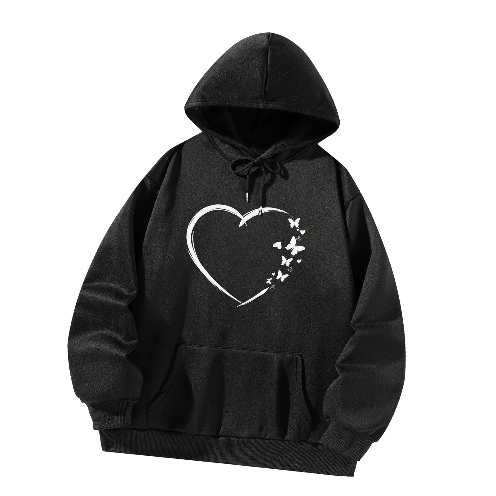 Drawstring Pullover Hoodie Soft Pullover Tops for Backpacking Office Camping XXL-image-17