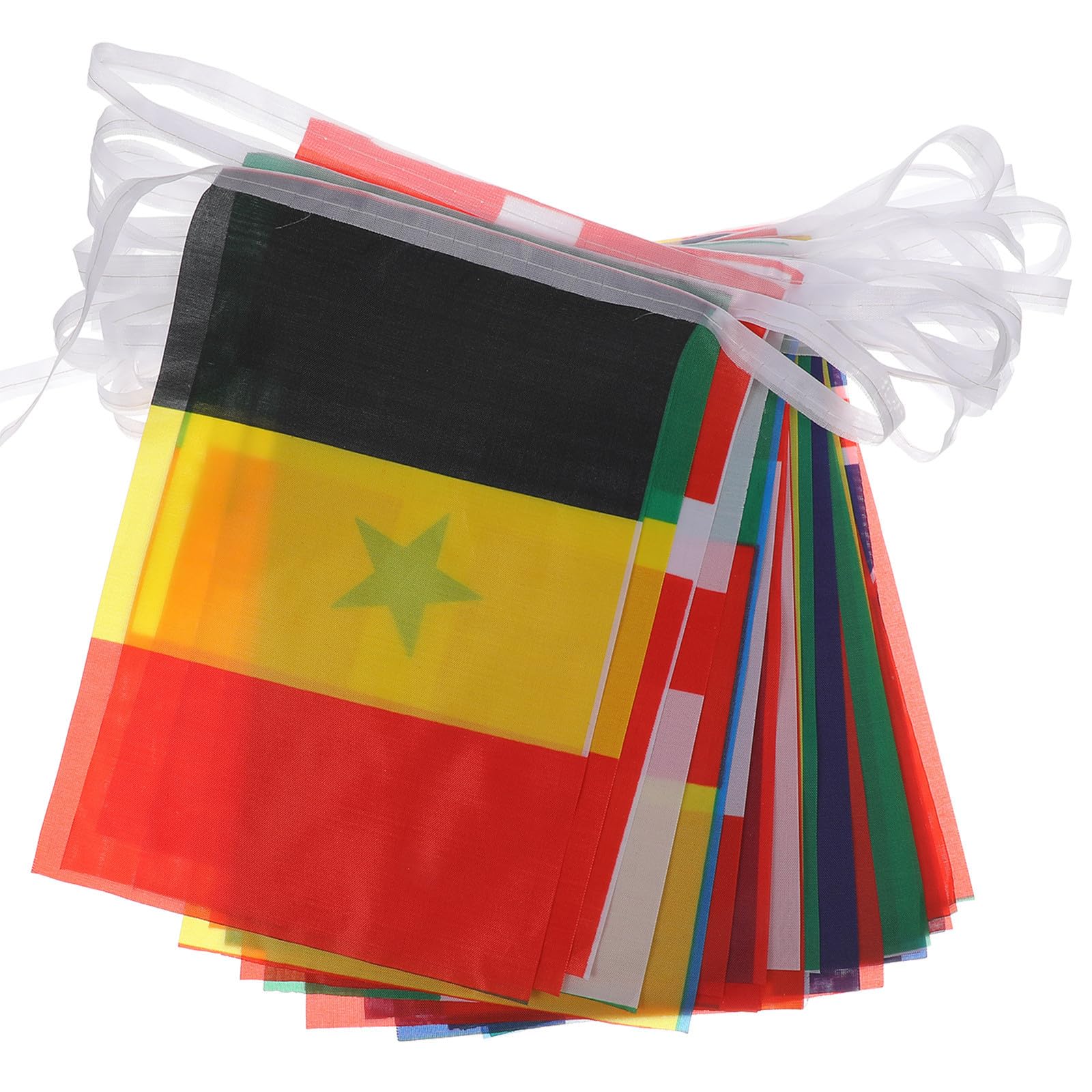 VICASKY Guirlande Qualité Artisanale en Tissu Polyester de Fanions Coupe Monde et Texture Agréable Bannière de Parti Internationale pour Décoration D'événements et Bars