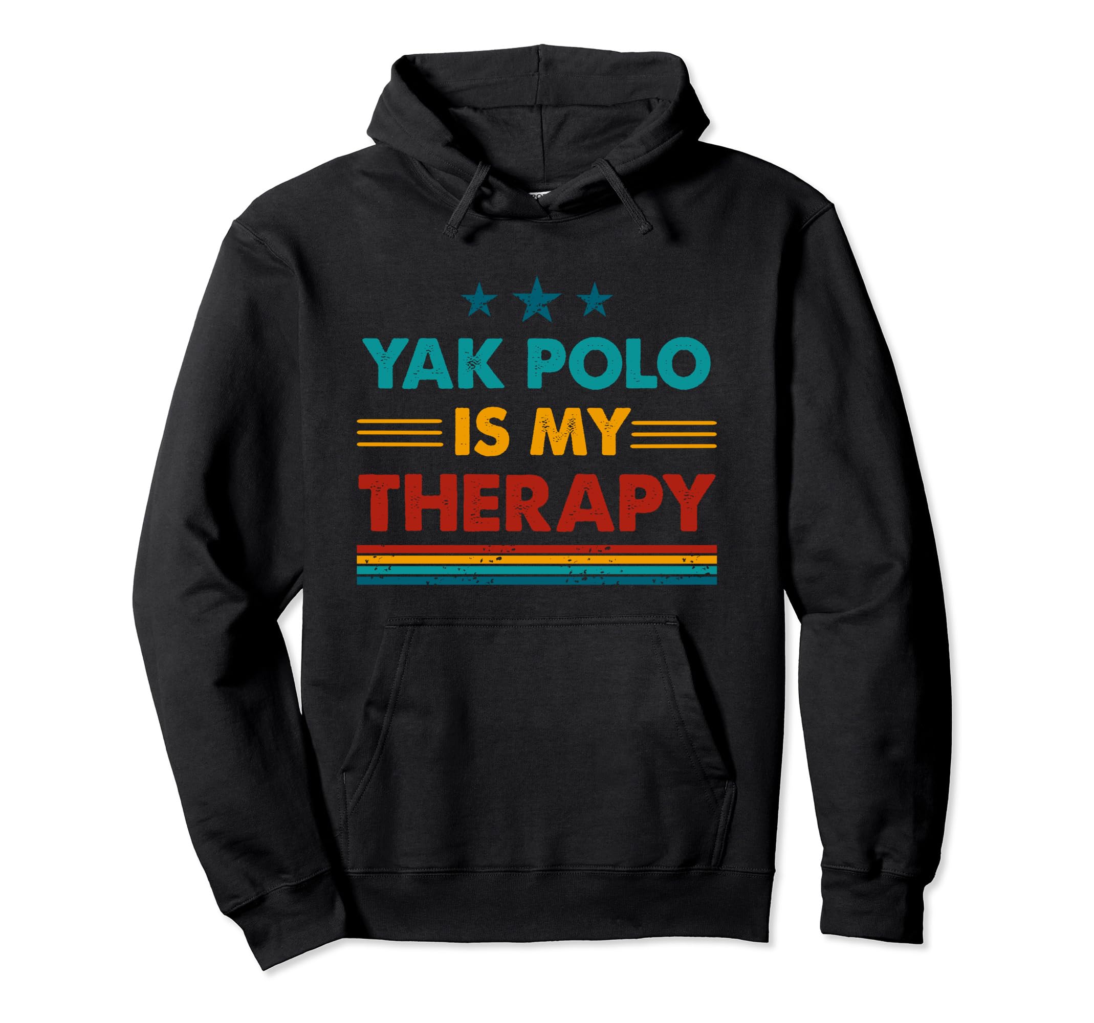 Yak Polo Is My Therapy Funny Yak Polo Pullover Hoodie