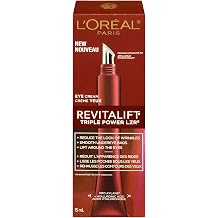 LOreal Paris Revitalift Triple Power Anti-Aging Eye Cream, Pro Retinol, Hyaluronic Acid & Vitamin C, Reduce Wrinkles & Puffiness 0.5 fl. oz.